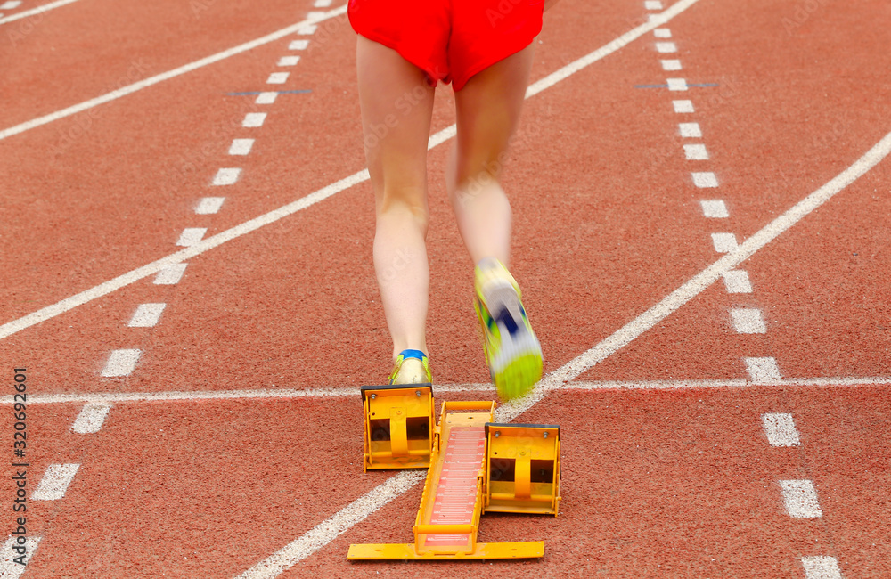 Sports meeting, the athlete sprint start