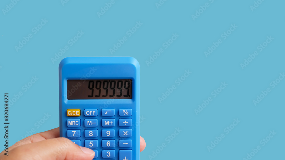 sky digital calculator on the top view sky background sky digital calculator on the top view sky background