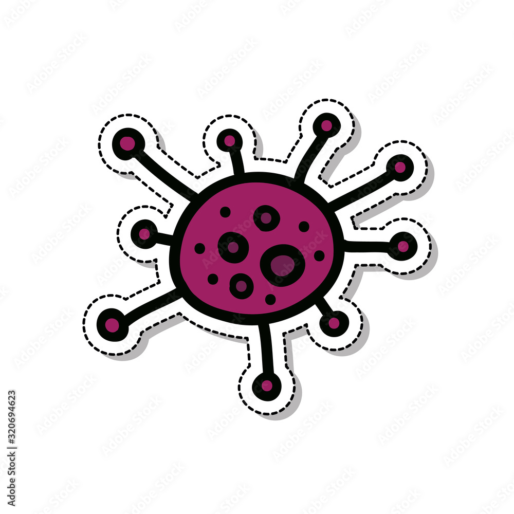 Obraz premium coronavirus doodle icon, vector illustration