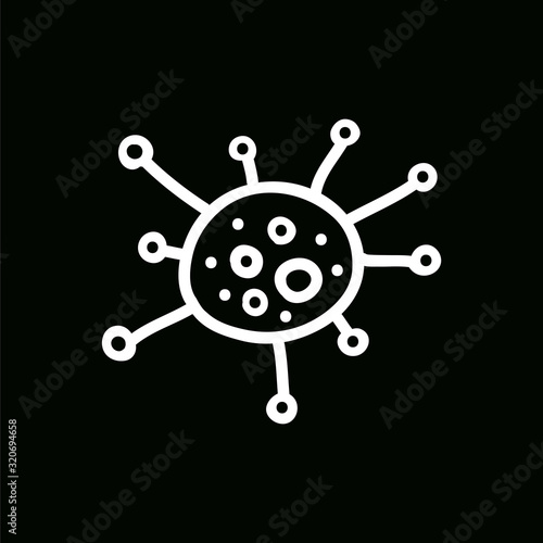 coronavirus doodle icon, vector illustration