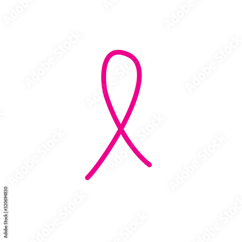 breast cancer awareness ribbon, vector illustration