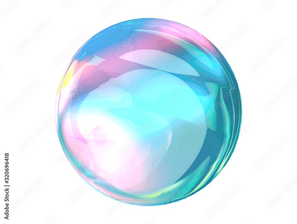 3d pink blue ball crystal gradient colors isolated on white background. Abstract bubble glossy pastel 3d geometric shape object illustration render. 3d pink blue ball crystal gradient colors isolated on white background. Abstract bubble glossy pastel 3d geometric shape object illustration render.
