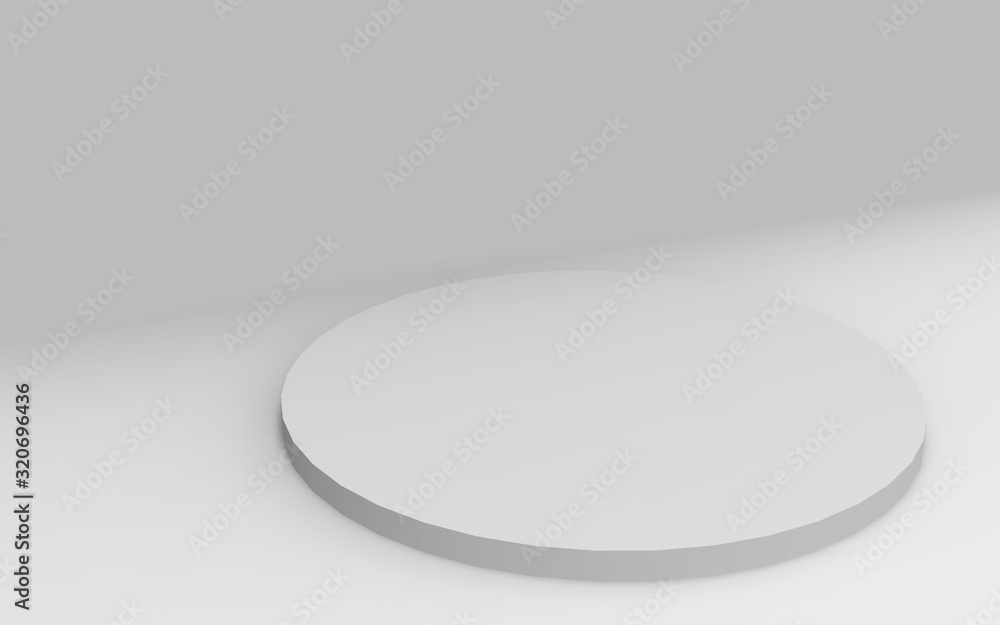 3d gray white cylinder podium minimal studio background. Abstract 3d geometric shape object illustration render. 3d gray white cylinder podium minimal studio background. Abstract 3d geometric shape object illustration render.