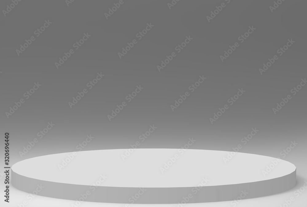 3d gray white cylinder podium minimal studio background. Abstract 3d geometric shape object illustration render. 3d gray white cylinder podium minimal studio background. Abstract 3d geometric shape object illustration render.