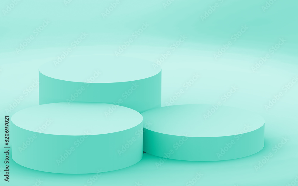 3d green bright cylinder podium minimal studio background. Abstract 3d geometric shape object illustration render. Display for food natural product. 3d green bright cylinder podium minimal studio background. Abstract 3d geometric shape object illustration render. Display for food natural product.