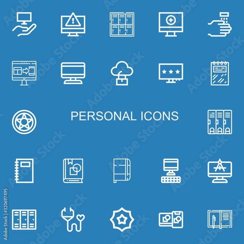 Editable 22 personal icons for web and mobile