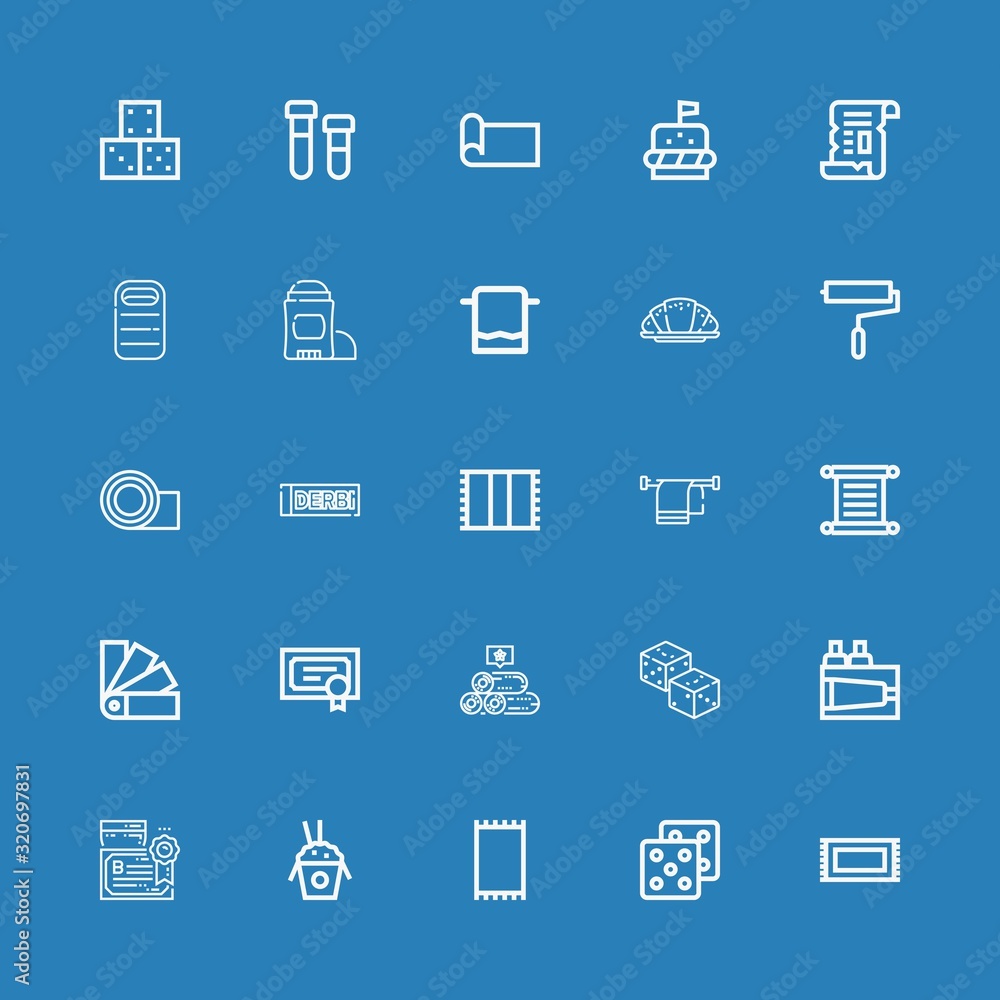 Editable 25 roll icons for web and mobile Editable 25 roll icons for web and mobile