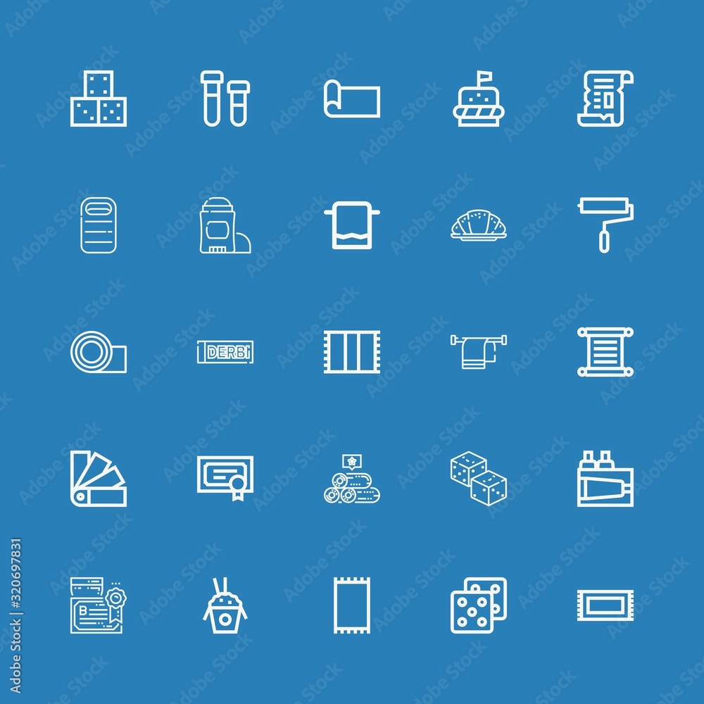 Editable 25 roll icons for web and mobile