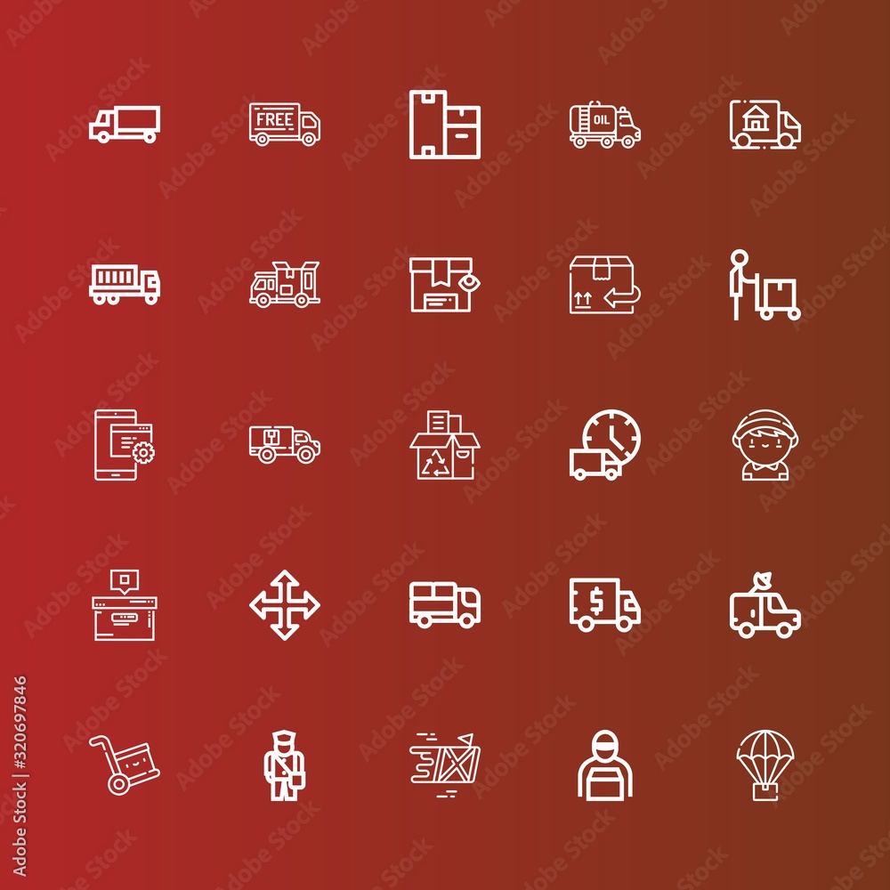 Editable 25 deliver icons for web and mobile Editable 25 deliver icons for web and mobile