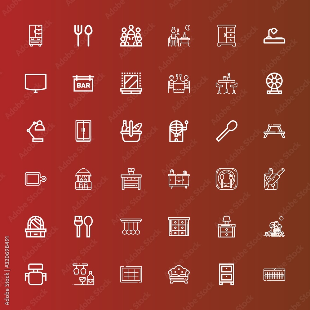 Editable 36 table icons for web and mobile Editable 36 table icons for web and mobile