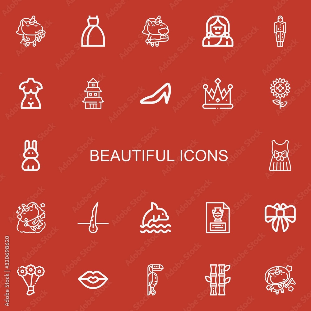 Editable 22 beautiful icons for web and mobile Editable 22 beautiful icons for web and mobile