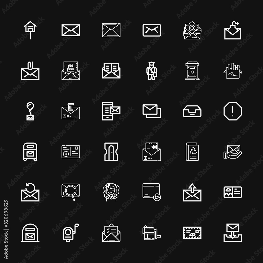 Editable 36 envelope icons for web and mobile Editable 36 envelope icons for web and mobile