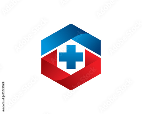 Hospital or Medical Plus Logo Template, Icon