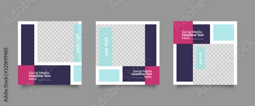 Set of Modern trendy covers idea. Editable simple info banner shop. Slides for app, web design digital style for social media pack. Square handpicked beauty posts, brochure layout design. pr promo