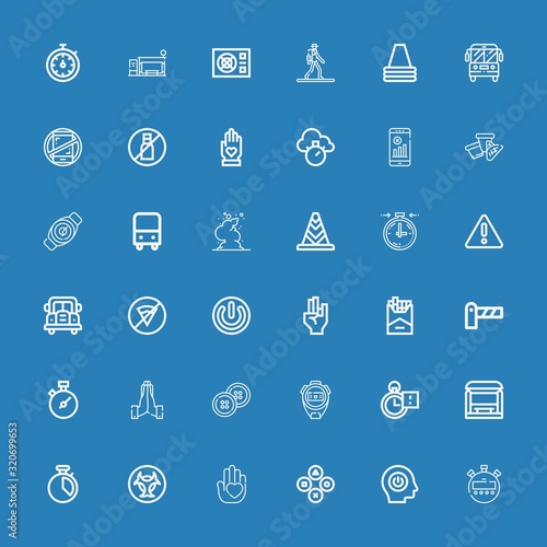 Editable 36 stop icons for web and mobile