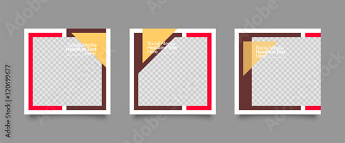Set of Modern trendy covers idea. Editable simple info banner shop. Slides for app, web design digital style for social media pack. Square handpicked beauty posts, brochure layout design. pr promo