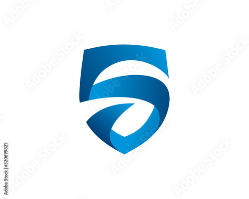 Letter S Shield logo template design, emblem, symbol or icon