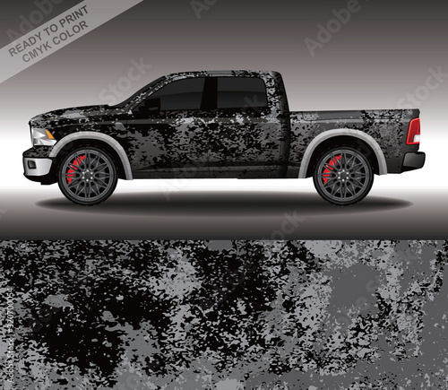Car wrap decal design vector, custom livery race rally car vehicle sticker and tinting.