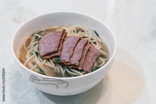 Noodles and beef,pollution-free food,nutritious and healthy.