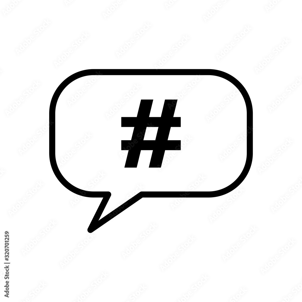 Fototapeta premium hashtag - symbol icon vector design template