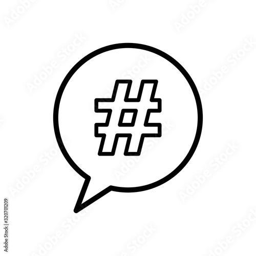 hashtag - symbol icon vector design template