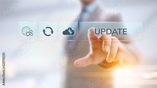 Fotografie Update software application and hardware upgrade technology concept