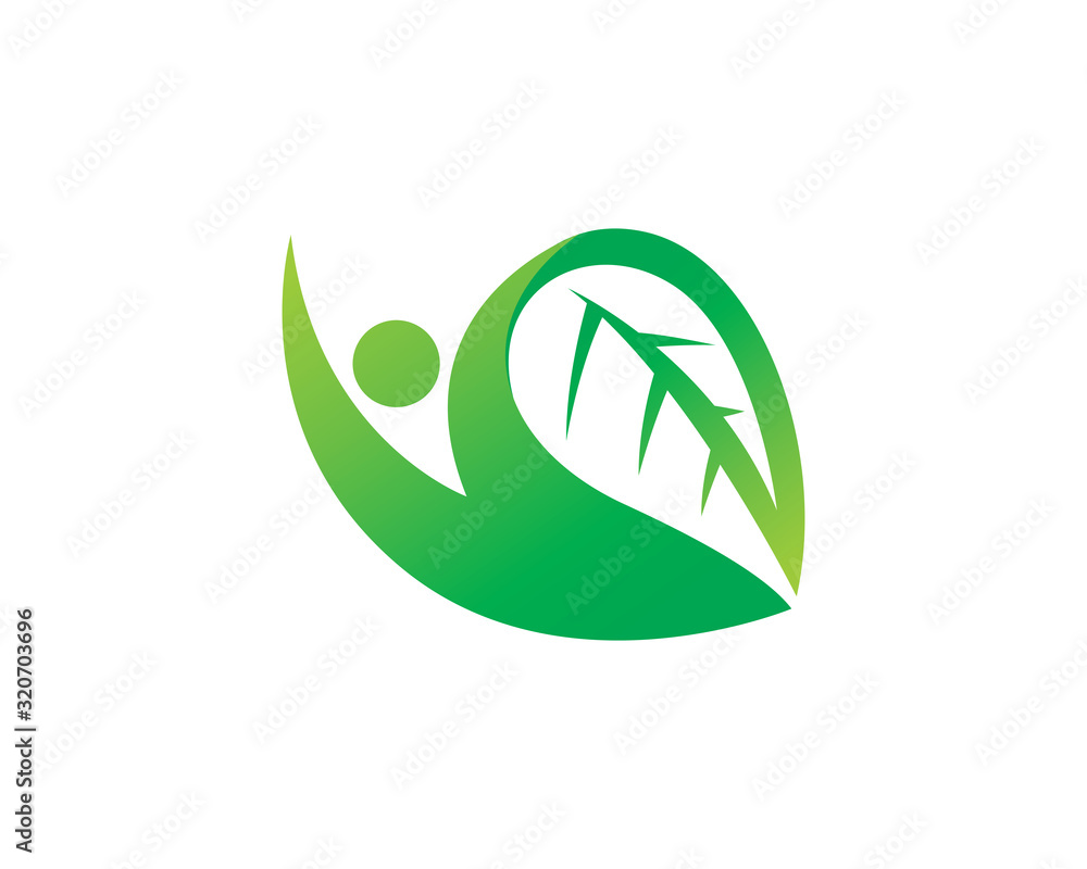Healthy people or plant care logo template design, emblem, symbol or icon Healthy people or plant care logo template design, emblem, symbol or icon