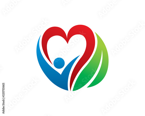 People love plant logo template design, emblem, symbol or icon