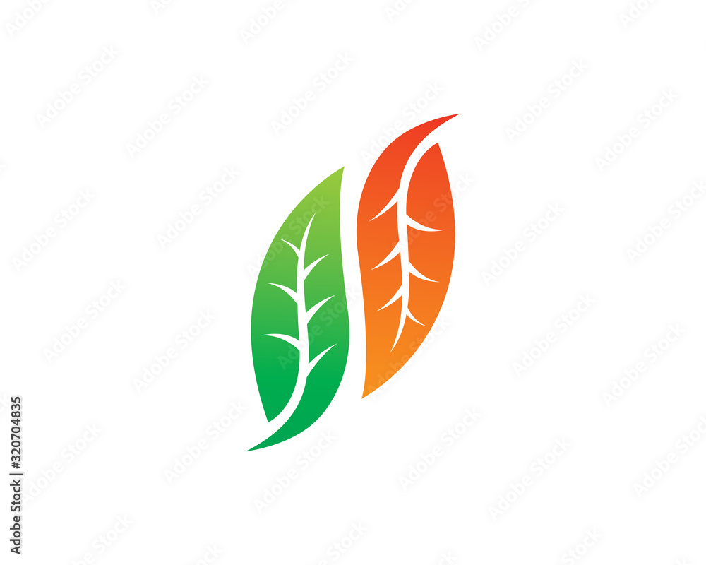 Leaf logo template design, emblem, symbol or icon Leaf logo template design, emblem, symbol or icon