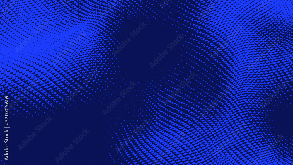 Dot blue wave light screen gradient texture background. Abstract technology big data digital background. 3d rendering. Dot blue wave light screen gradient texture background. Abstract technology big data digital background. 3d rendering.