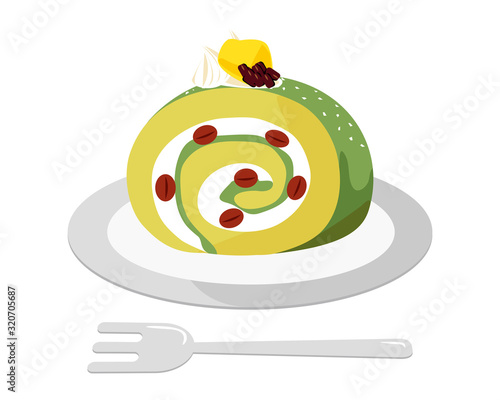 ロールケーキ　生クリーム　ケーキ