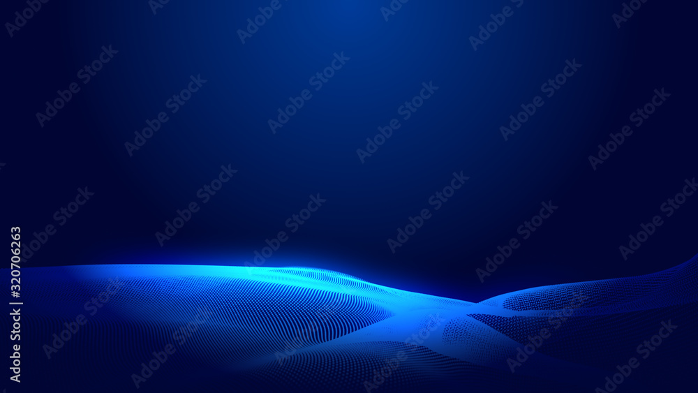 Dot blue wave light screen gradient texture background. Abstract technology big data digital background. 3d rendering. Dot blue wave light screen gradient texture background. Abstract technology big data digital background. 3d rendering.