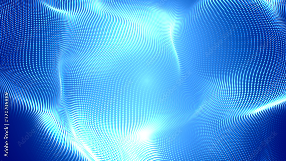 Dot white blue wave light screen gradient texture background. Abstract technology big data digital background. 3d rendering. Dot white blue wave light screen gradient texture background. Abstract technology big data digital background. 3d rendering.