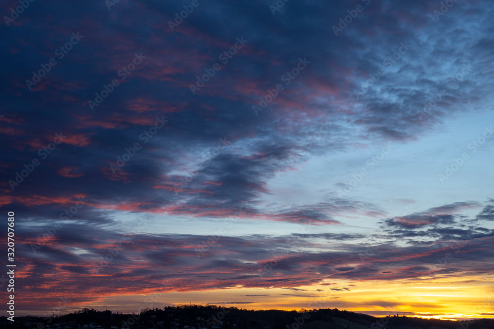 beautiful sunrise in the south of France