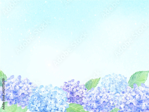 Konstfotografi 水彩で描いたあじさいの背景