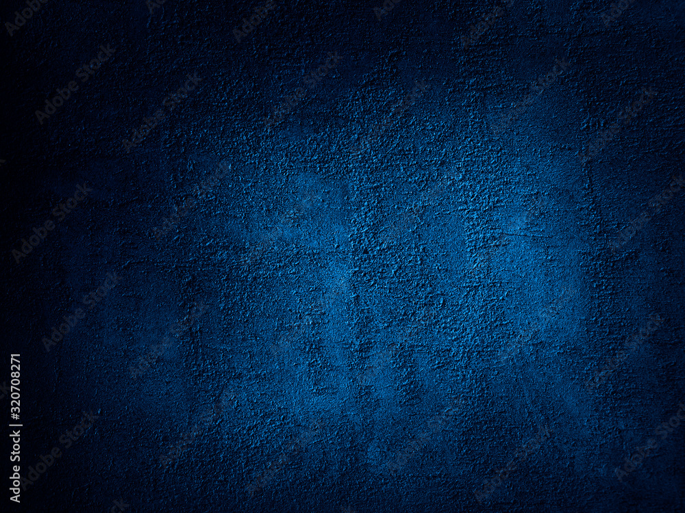 Dark blue grunge background. Rough grainy concrete wall surface texture ...