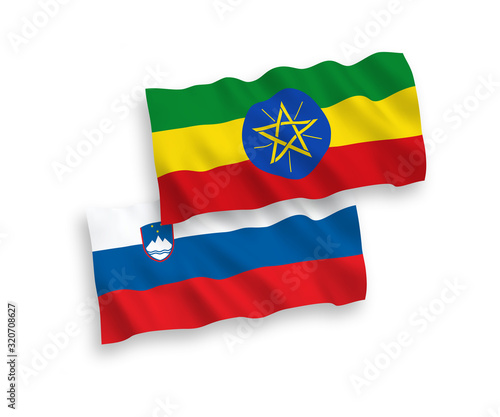 Free Download Flags of Slovenia and Ethiopia on a white background - GFXLoad