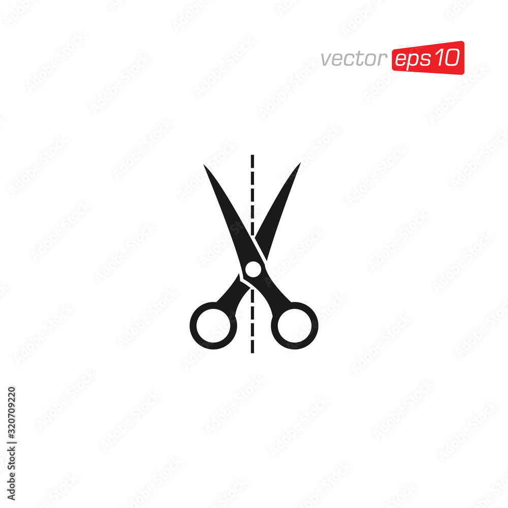 Scissors Cutting Icon Design Vector Scissors Cutting Icon Design Vector