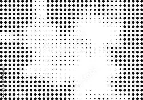 Abstract halftone dotted background. Futuristic grunge pattern, dot, circles. Vector modern optical pop art texture for posters, sites, business cards, cover, labels mockup, vintage stickers layout.