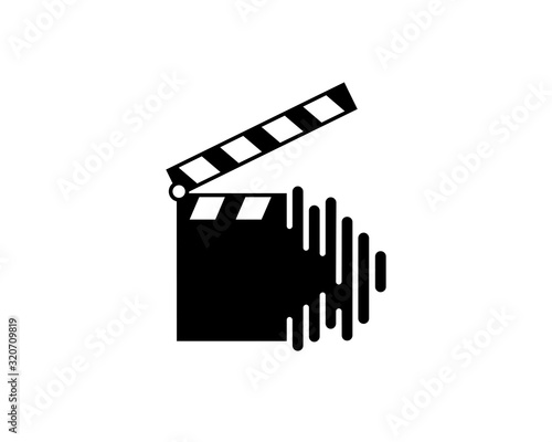 Movie logo template design, emblem, symbol or icon