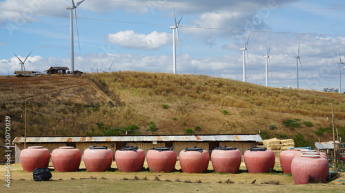 Jar of water reserves in the mountains