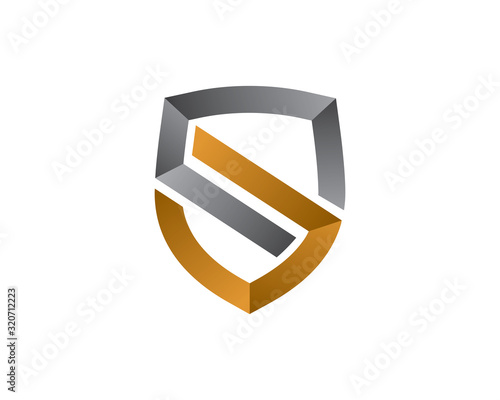 Shield letter S logo template design, emblem, symbol or icon