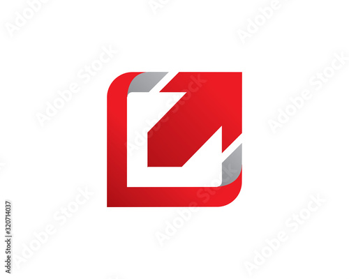 Square arrow logo template design, emblem, symbol or icon