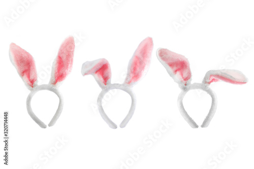 Rabbit ears for Easter on a white background,with clipping path