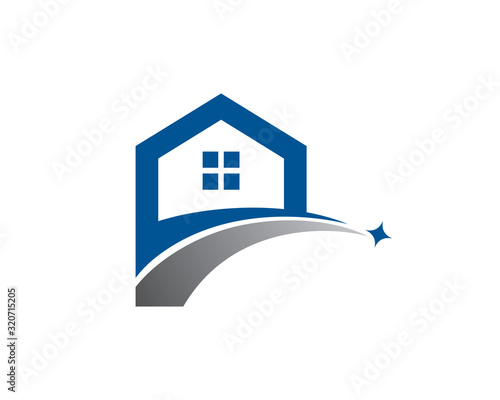 House logo template design, emblem, symbol or icon