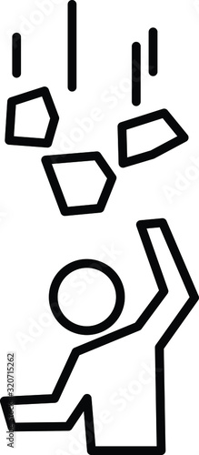 Falling objects icon