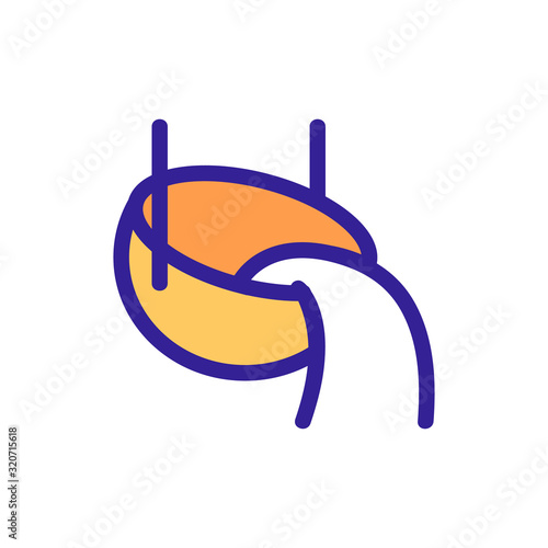 molten metal icon vector. A thin line sign. Isolated contour symbol illustration