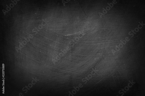 Blackboard   chalkboard texture. Empty blank black hcalkboard with chalk traces