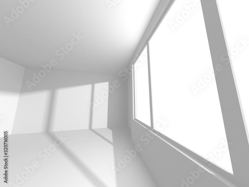 Futuristic White Architecture Design Background