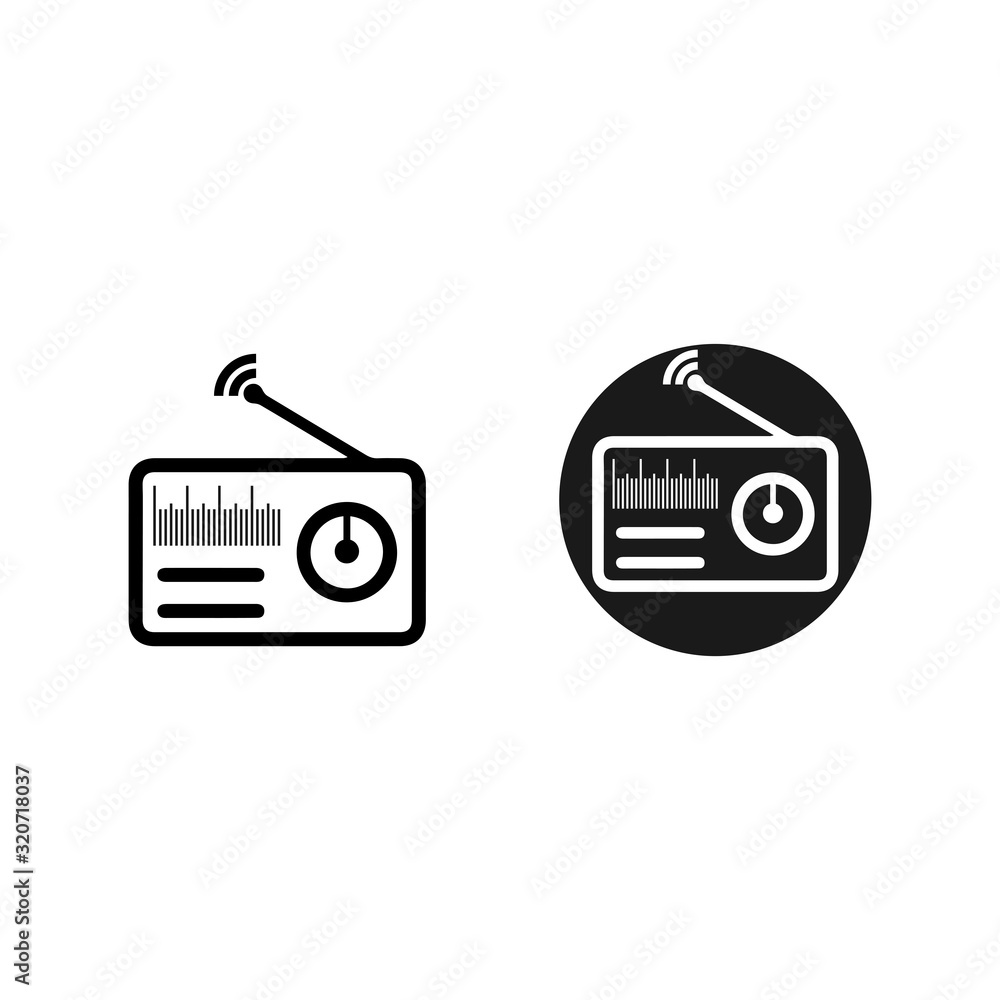 radio logo icon vector illustration design